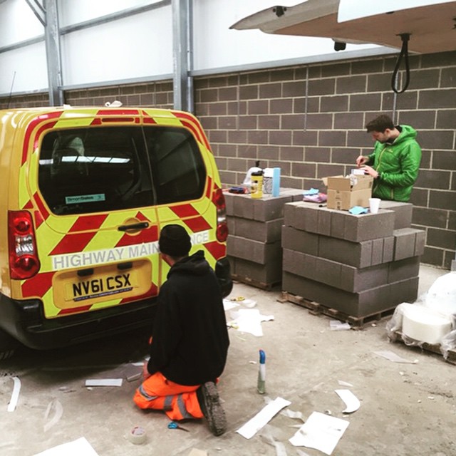 Adding finishing touches to a new #tgtmltd van. #trafficmanagement #londonevents #roadworks