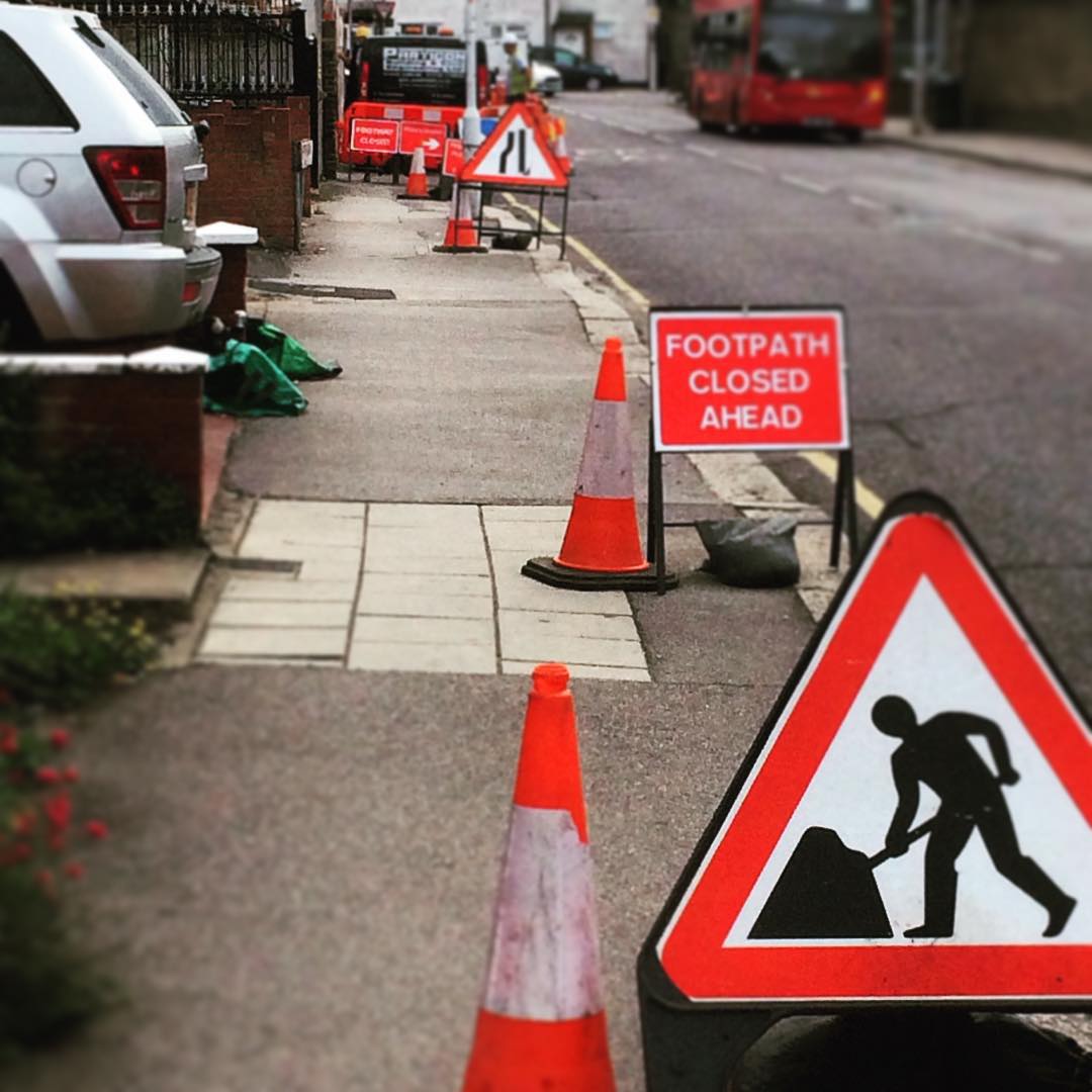 Footway closure #trafficmanagement