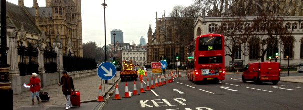 Road Closure outside the Houses of Parliament