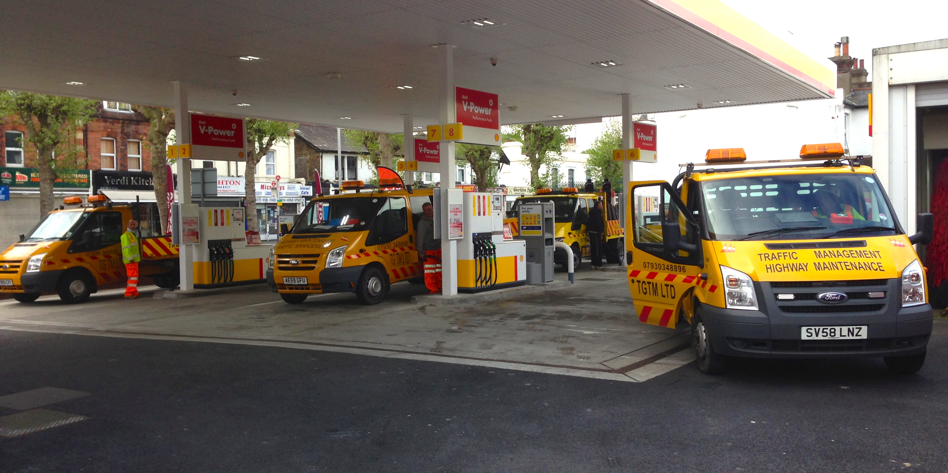Traffic Management Vehicles in Petrol Station