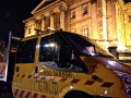 TGTM's Van outside Hyde Park Corner. Road Closure for a Festival.